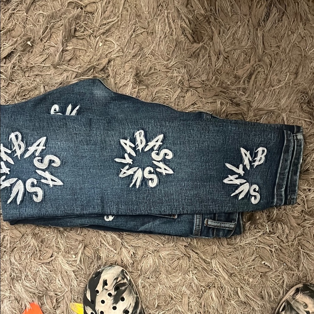 Blue Denim Straight Jeans